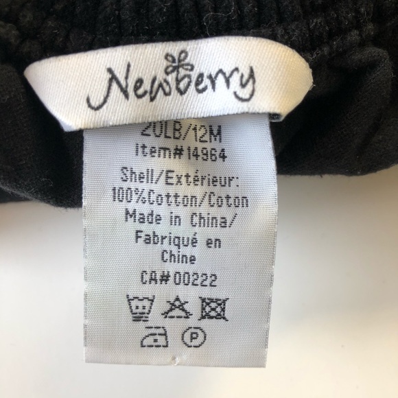 Baby 12M/1Y Black and Red Velvet Pants Not Used - Picture 5 of 5